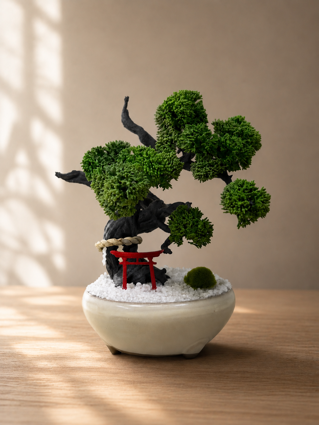 Japanese Bonsai Object with Torii -Green