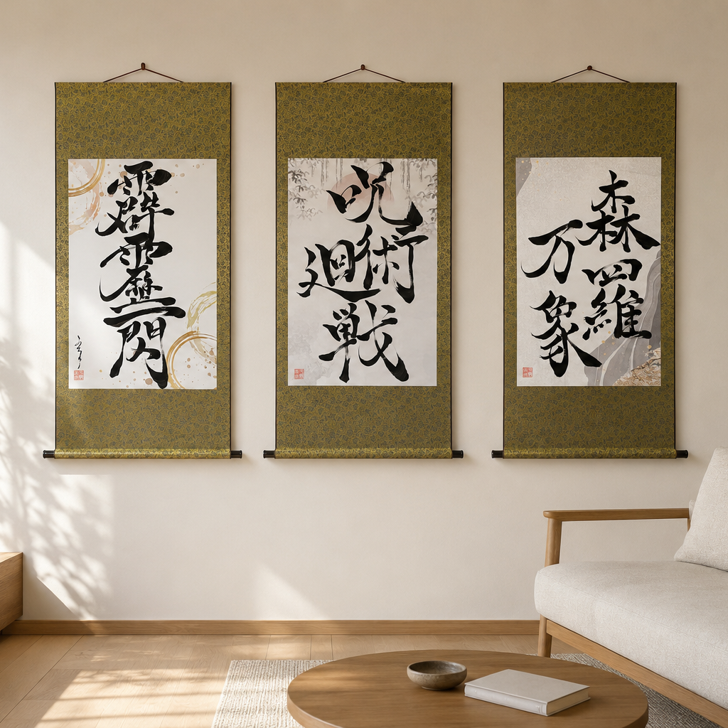 Personalized Japanese Calligraphy Scroll | Custom Kanji Name & Word